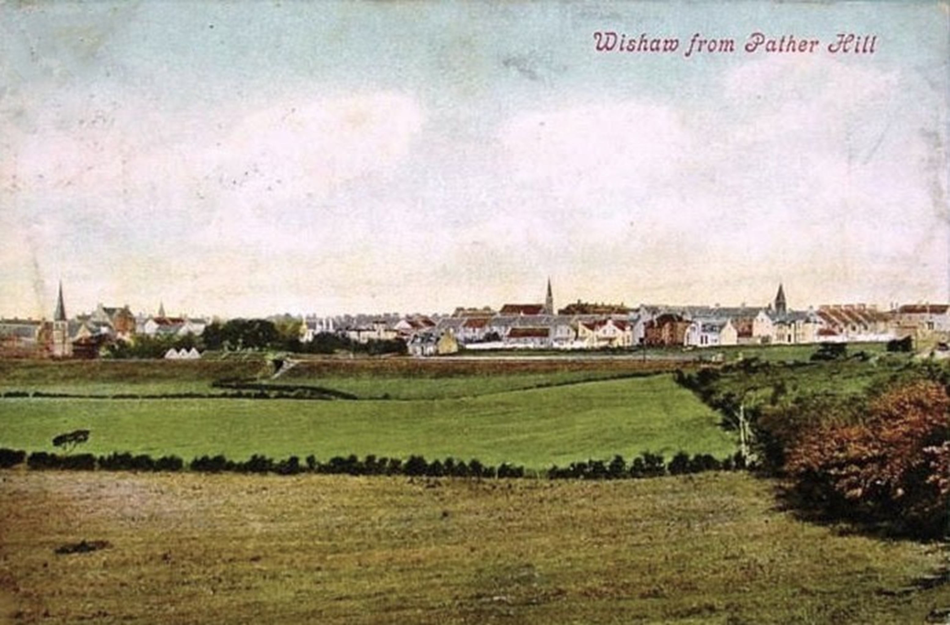 Wishaw from Pather Hill, early 1900's.