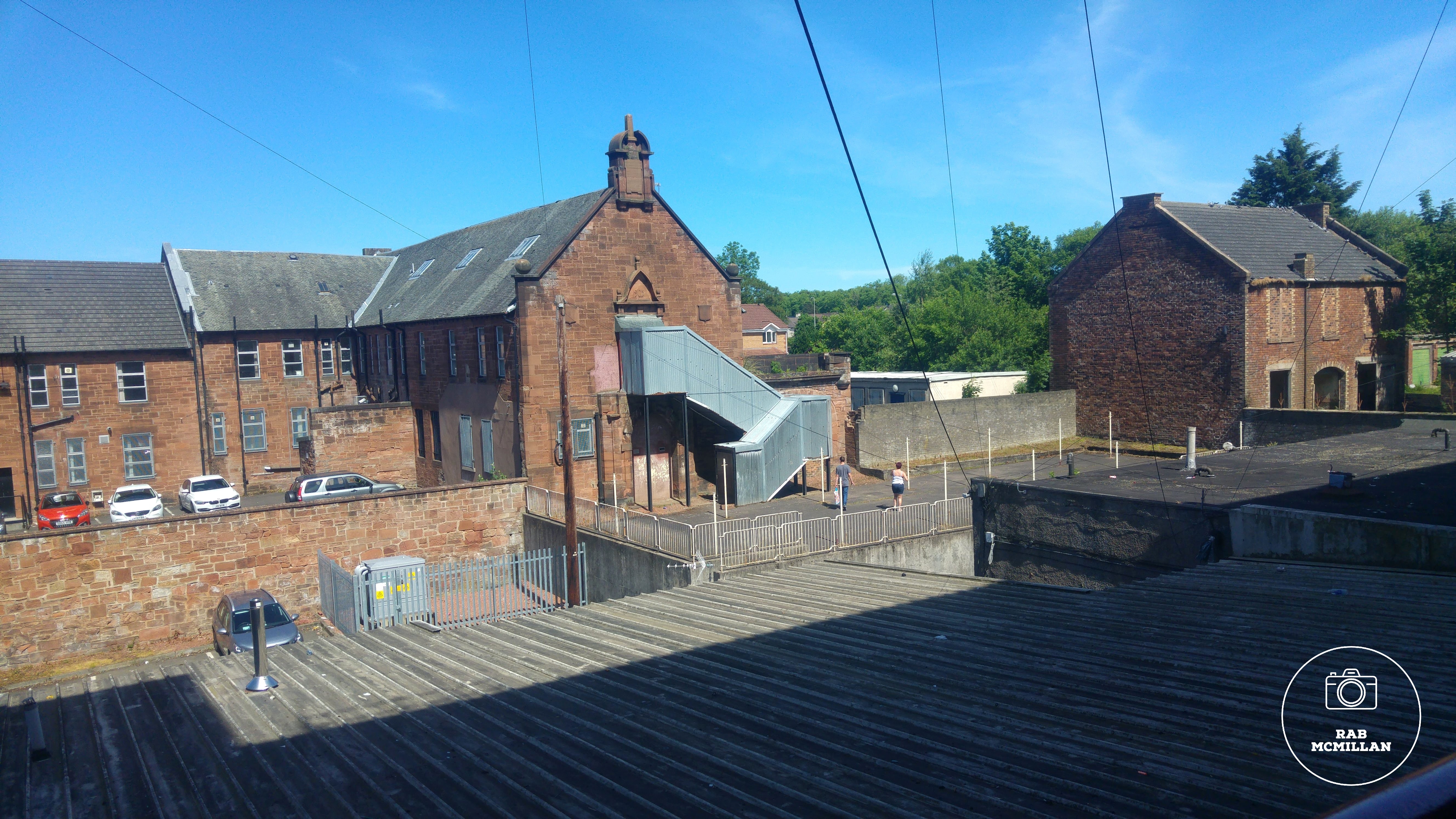 Taken from the Anvil Flats, old Police Station, Roberts Street, Wishaw, 2018.