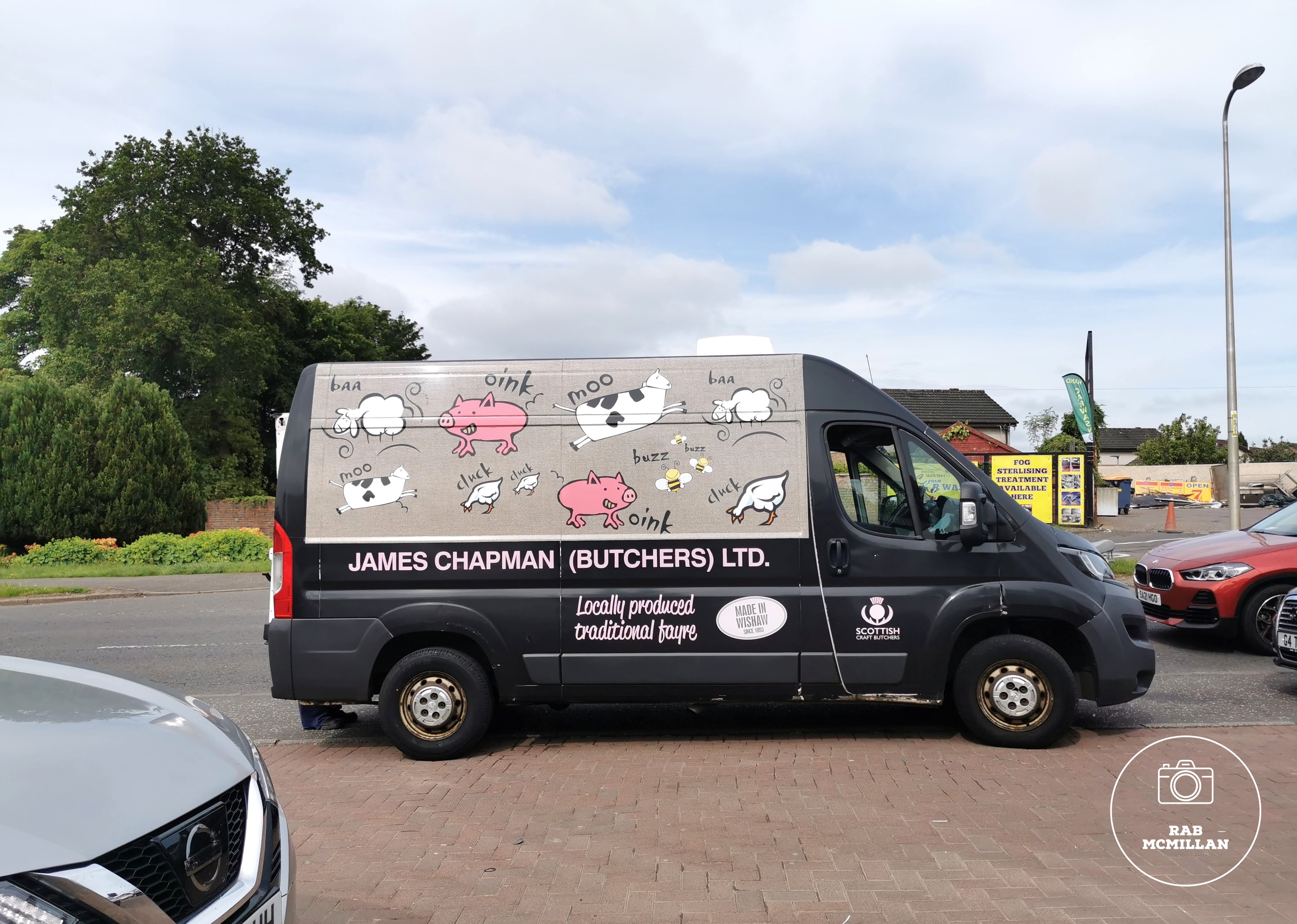 James Chapman, Butchers Van, Coltness Road, Wishaw, 2022.