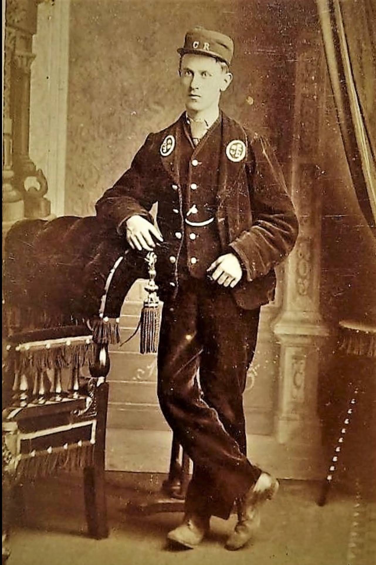 Caledonian Railway Worker, Charles Reid Studio, corner of Shand Street and Young Street, Wishaw.