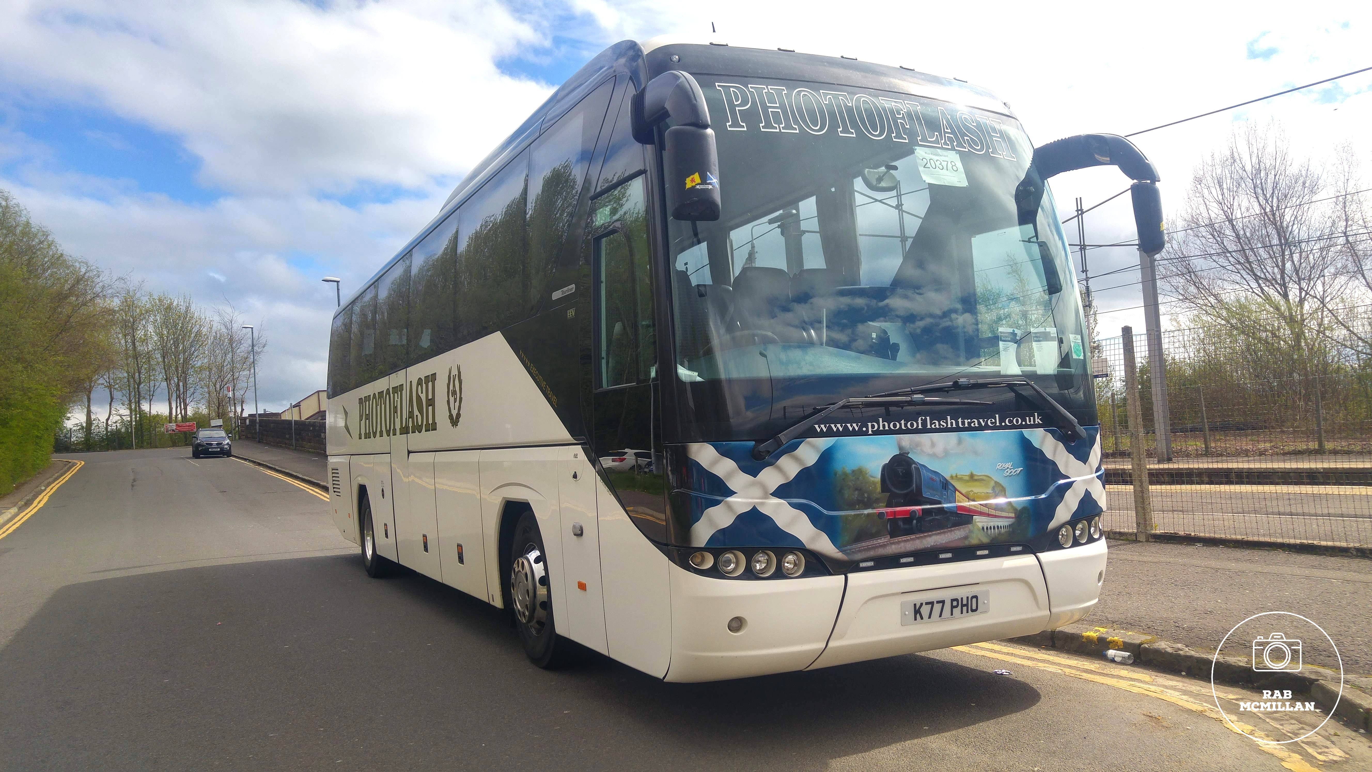 Photoflash Coach at Wishaw Railway Station, 2018.