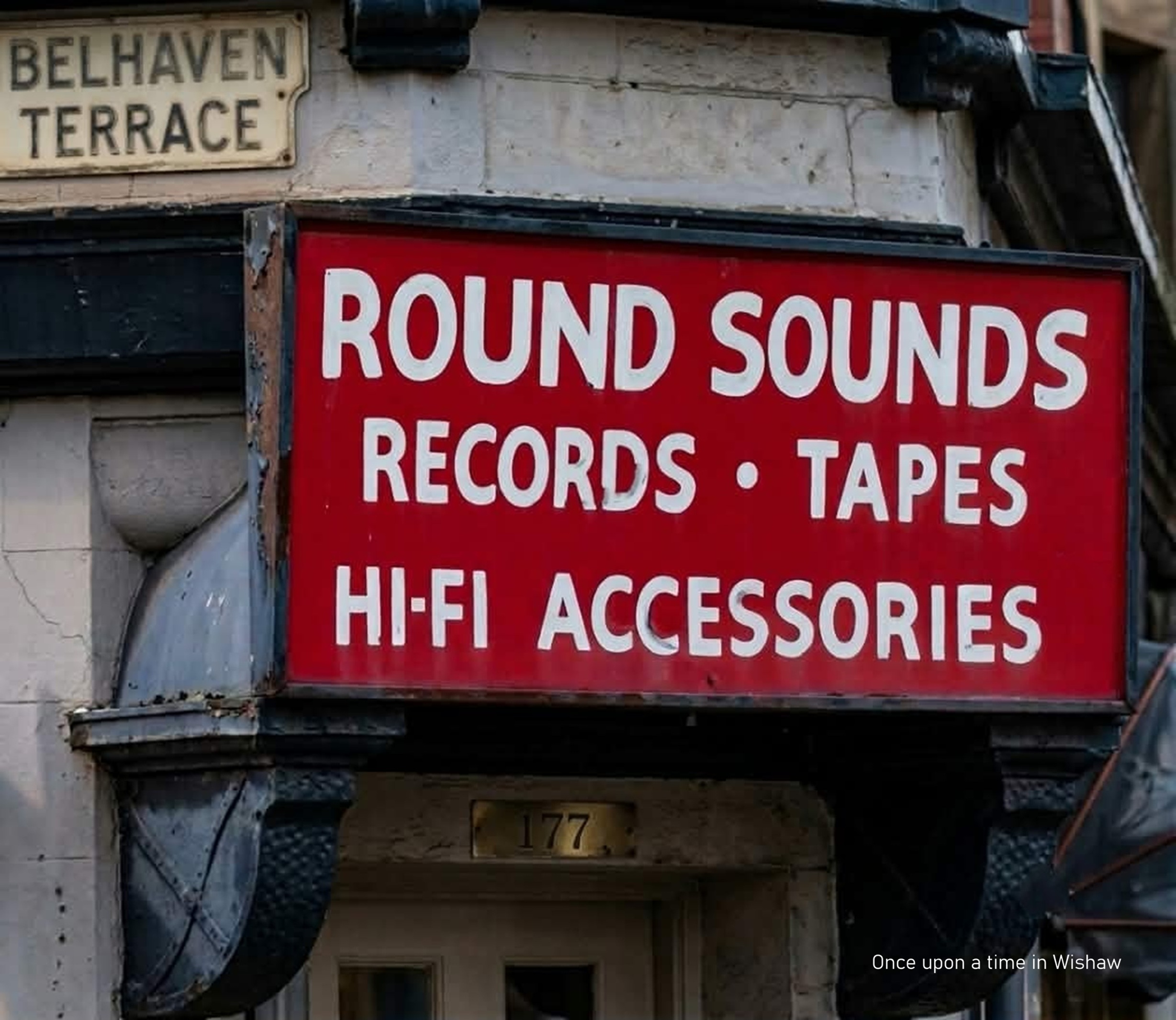 Round Sounds, corner of Belhaven Terrace/Main Street, Wishaw. 1970's/80's.