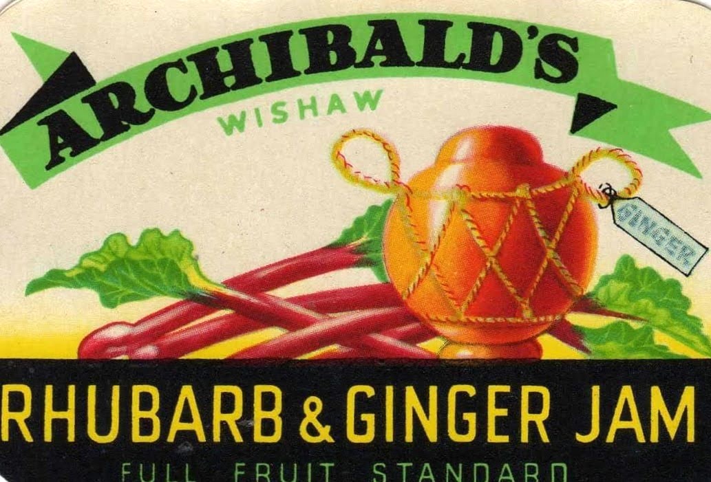 Archibald's of Wishaw, Rhubarb and Ginger Jam.