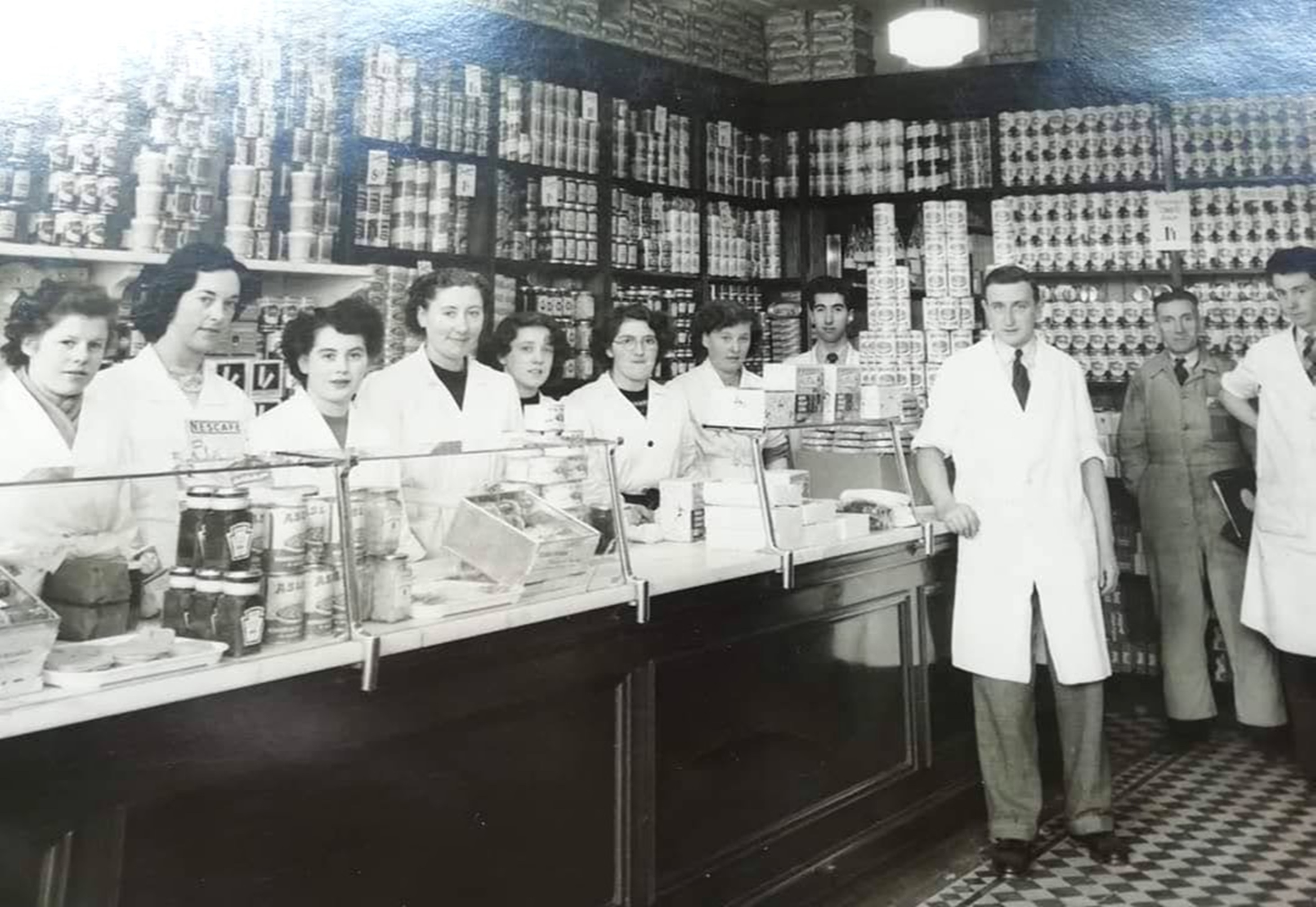 Templeton's Staff, Stewarton Street, Wishaw, mid 1900's.