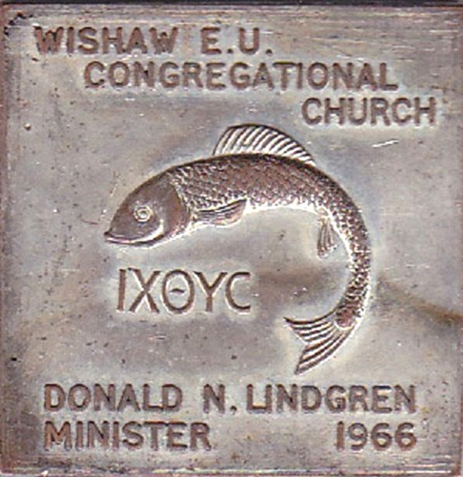 Communion Token, Wishaw E.U. Congregational Church, 1966.
