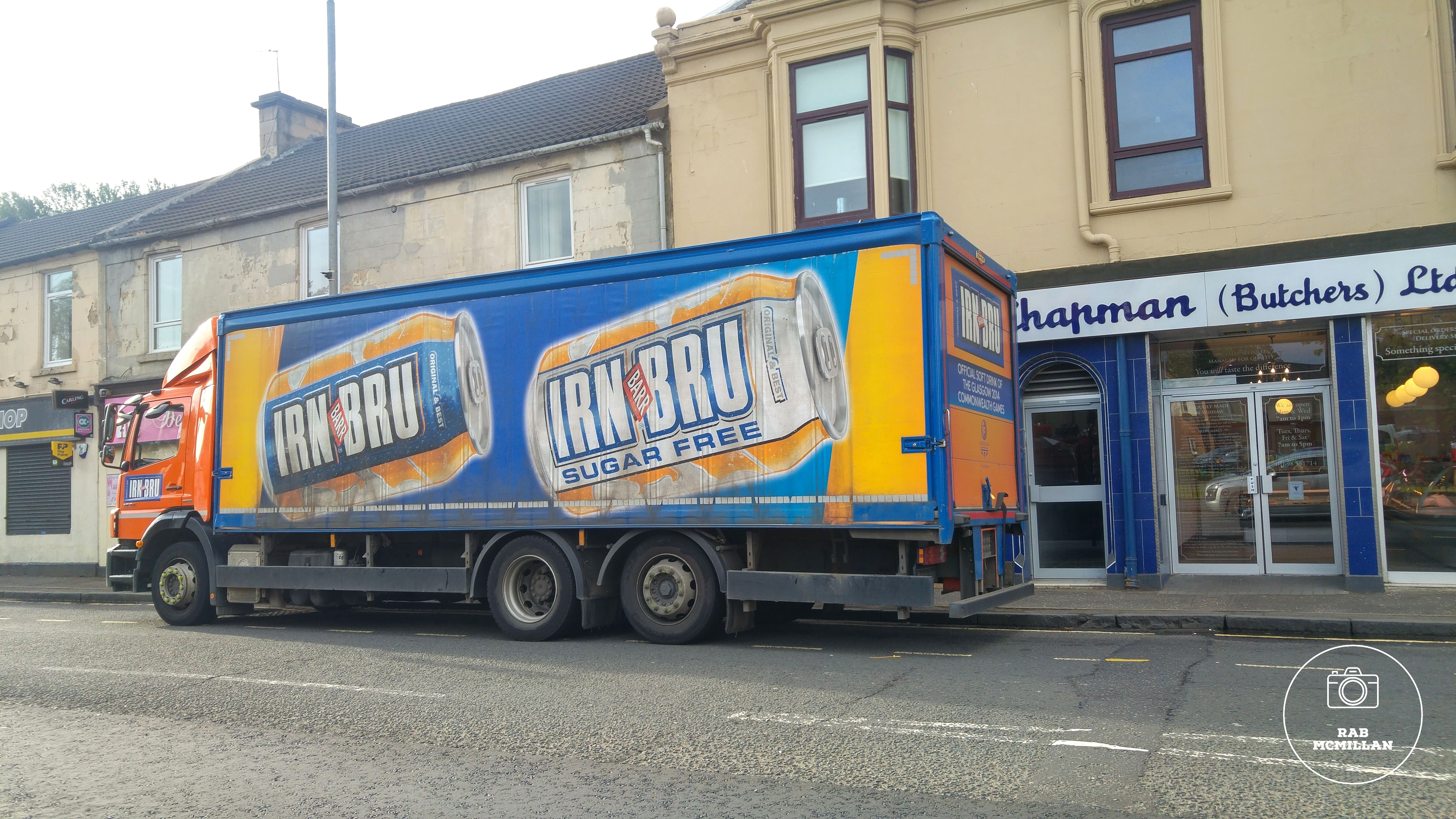 Irn Bru Lorry, Glasgow Road, Wishaw, 2016.