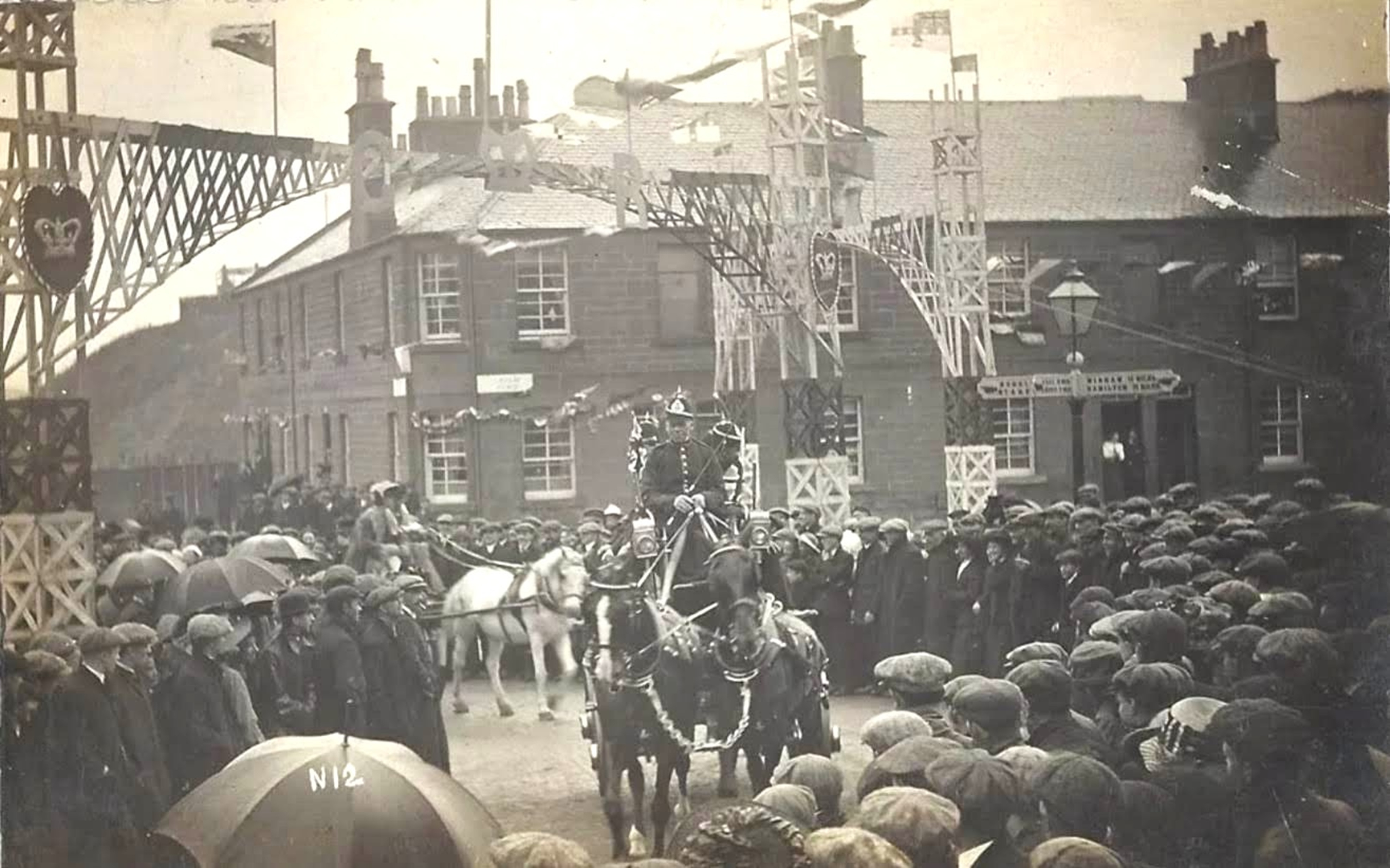 Royal Visit of King George V and Queen Mary, Newmains, Wishaw, July, 1914.