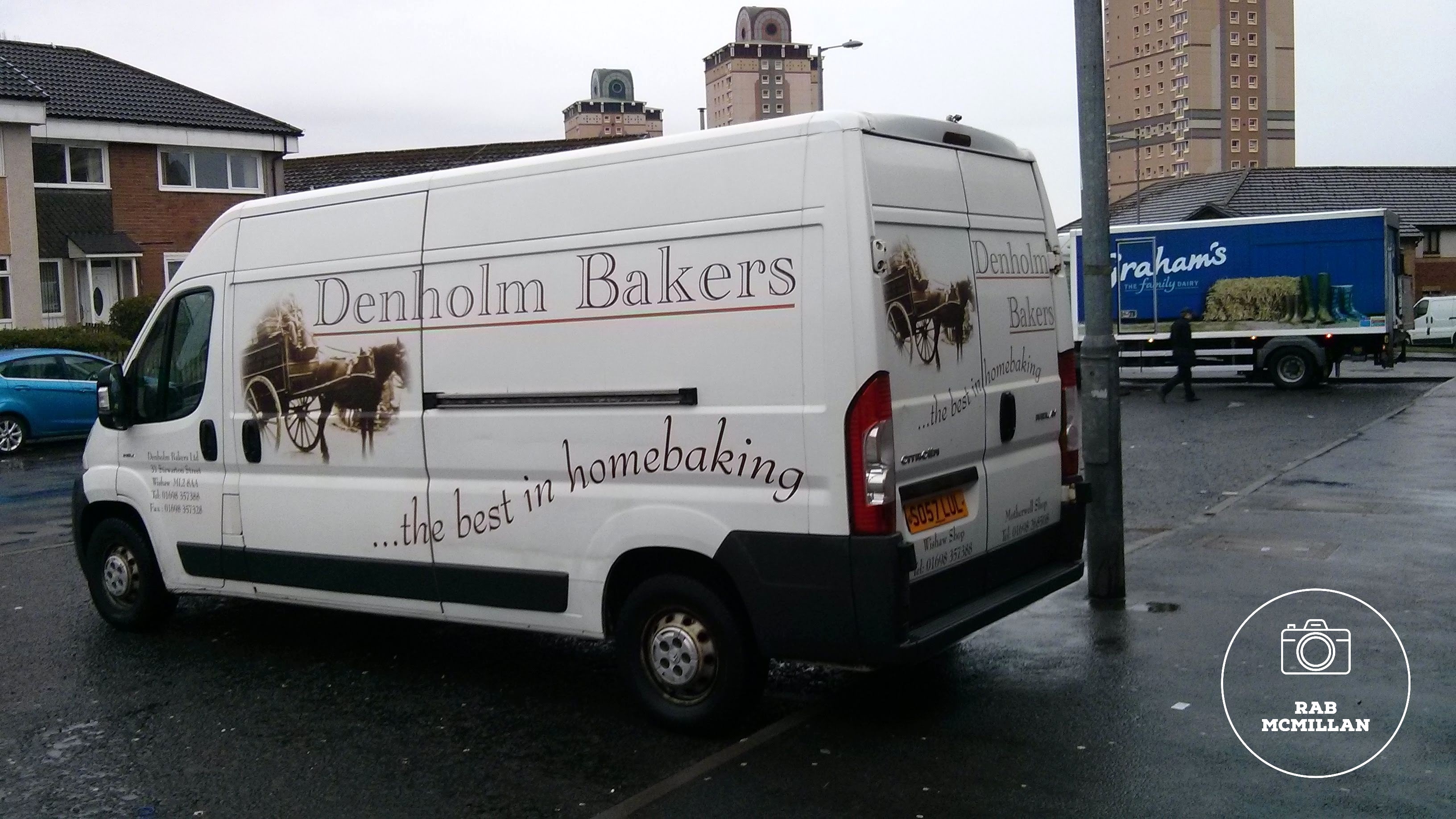 Denholm Bakers of Stewarton Street, Wishaw, at Muirhouse, Motherwell, 2015.
