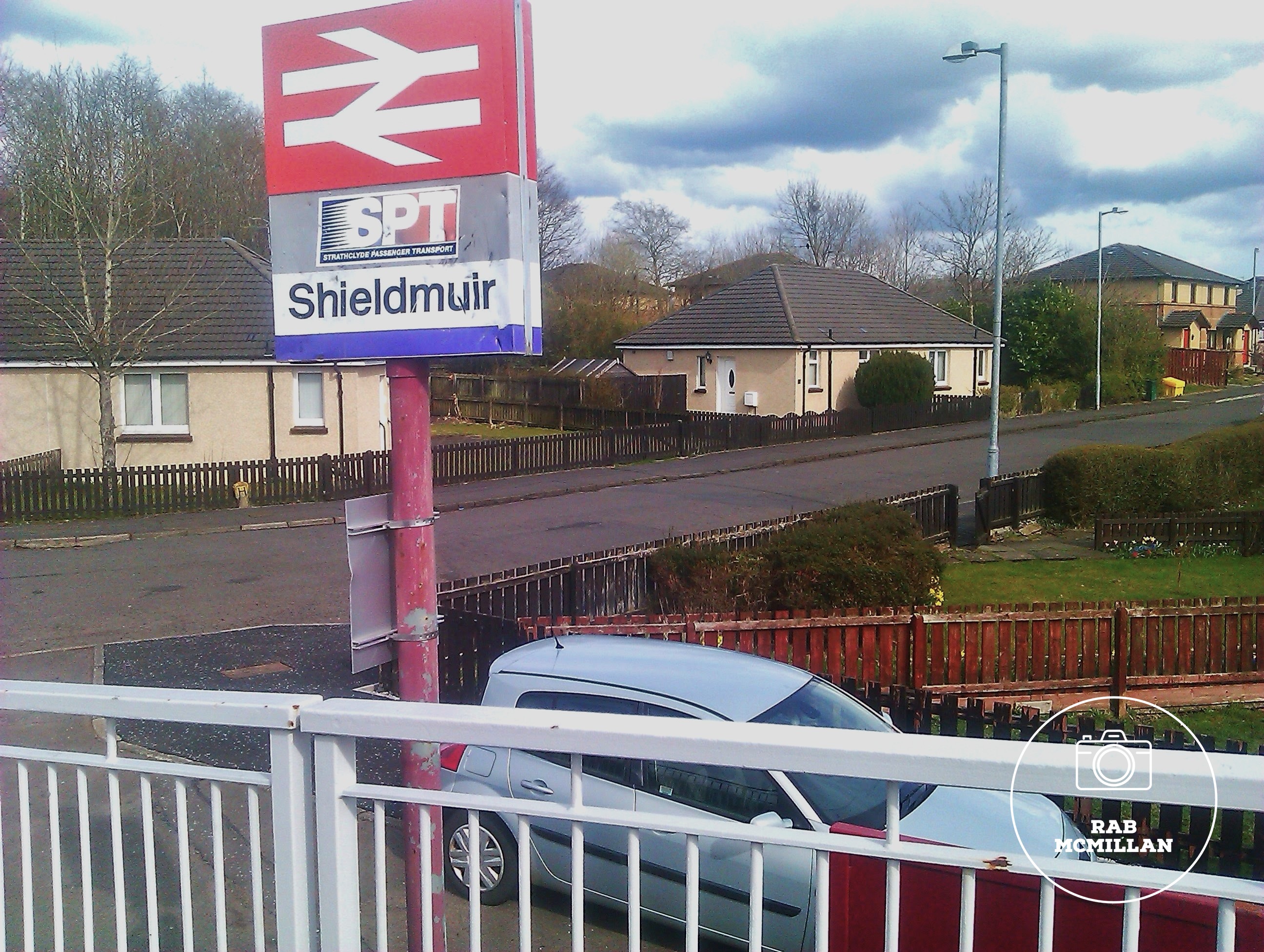 Looking to Kimberley Street from Shieldmuir Station, Craigneuk, Wishaw, 2013.
