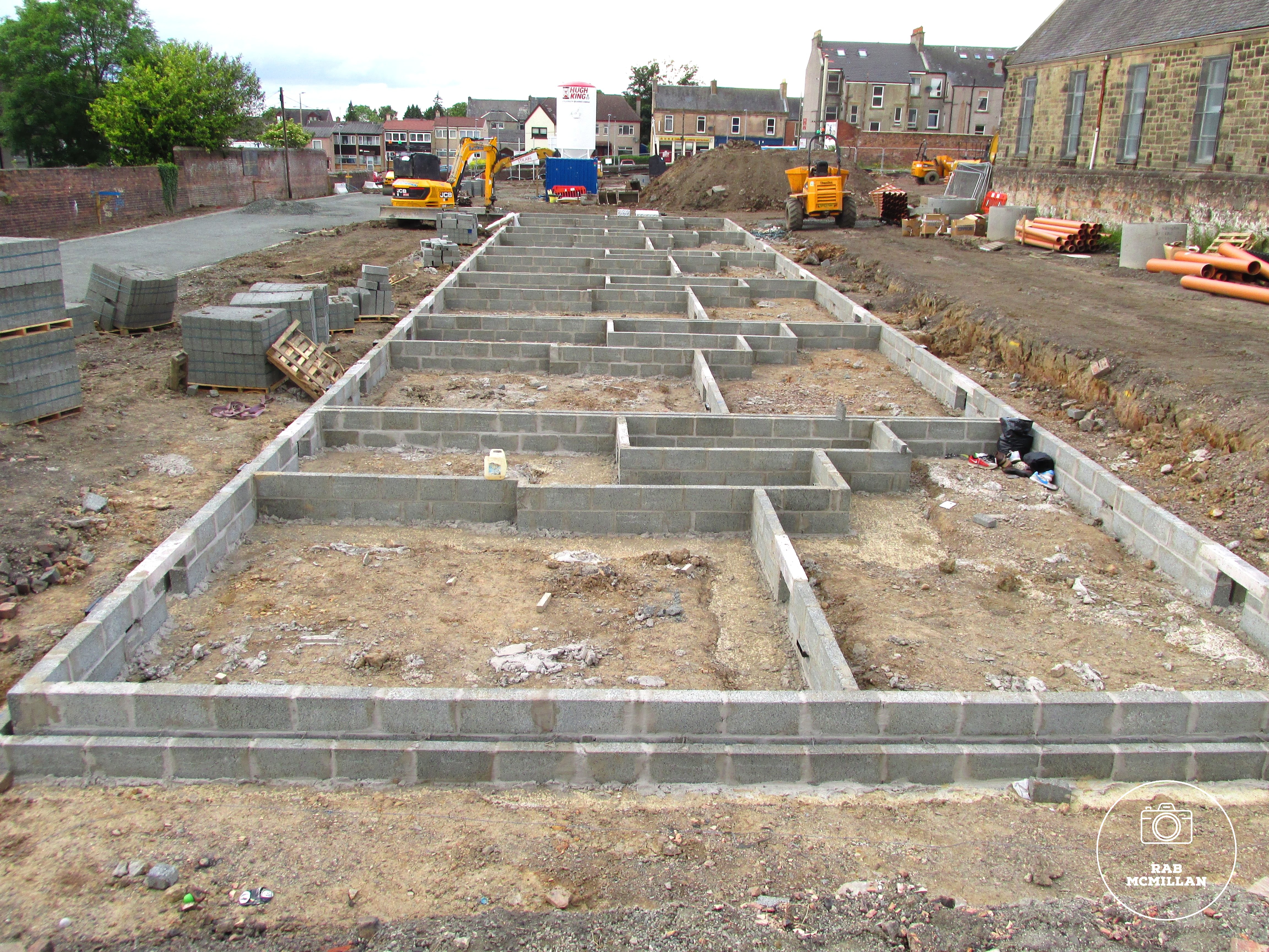 New House's construction at the old Wishaw Market site, 2019.