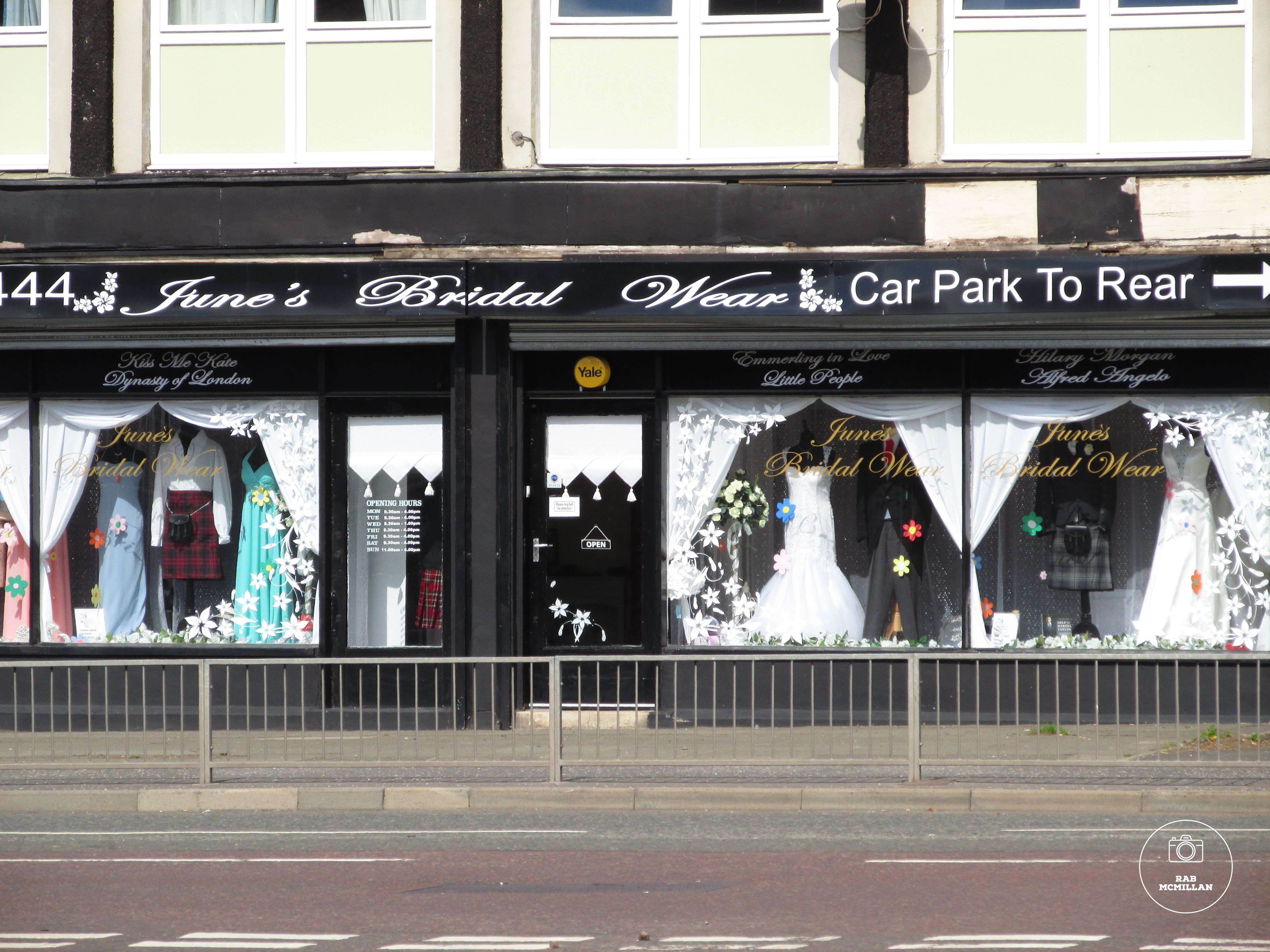 June's Bridal Wear, Caledonian Road, Wishaw, 2015.