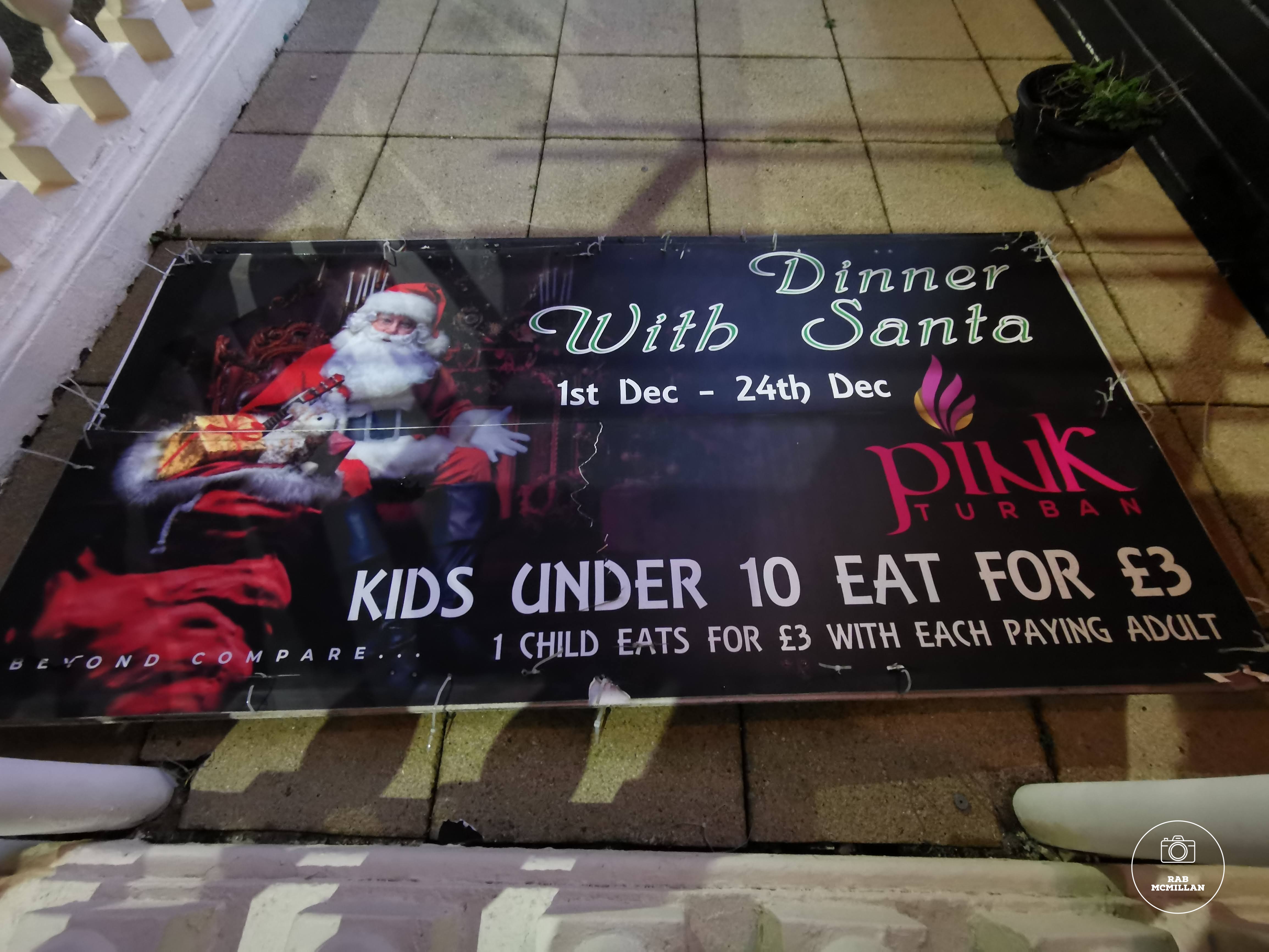 Old sign, Pink Turban, Waterloo, Wishaw, 2022.