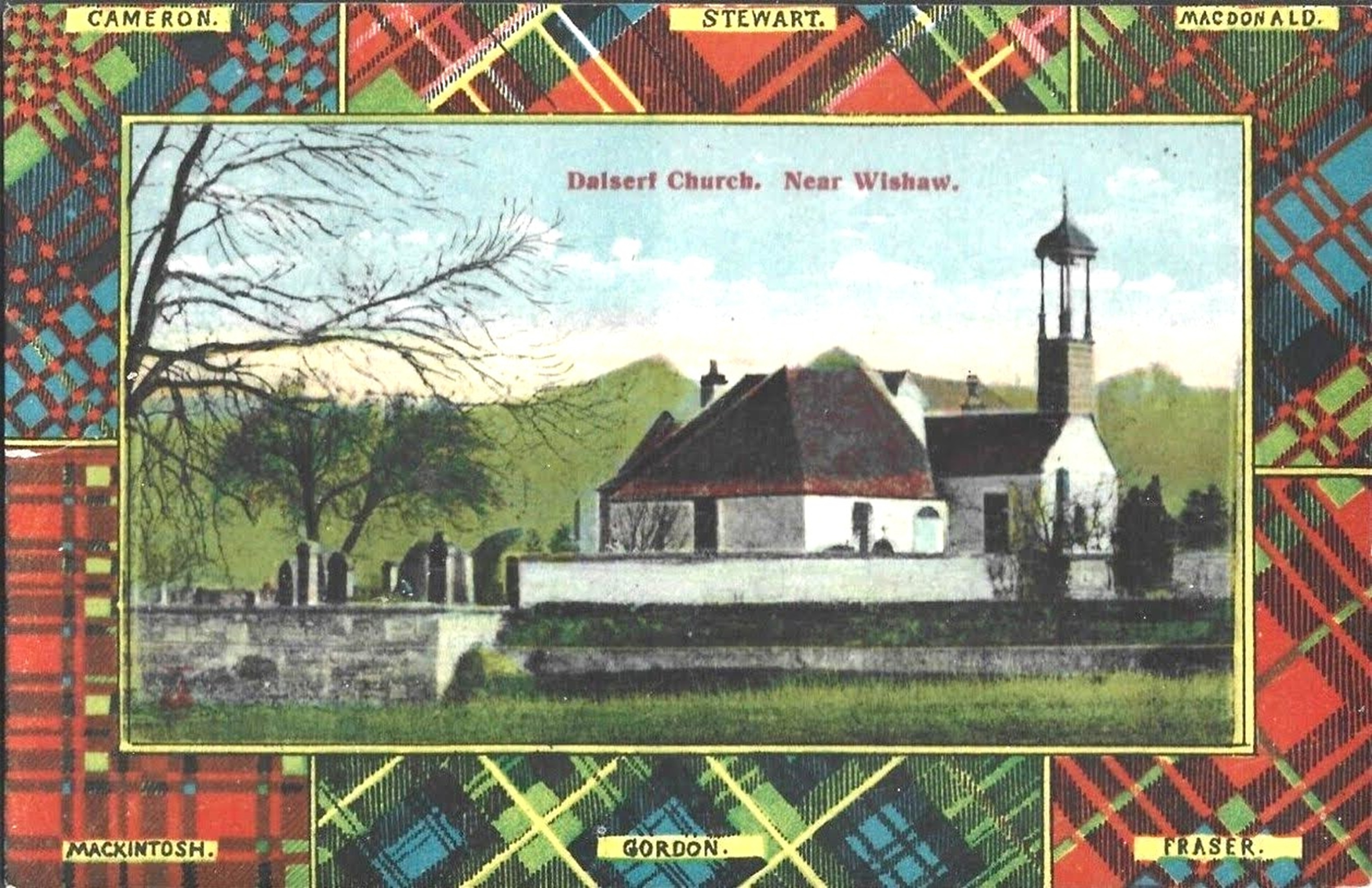 Old Postcard of Dalserf Church, Clysde Valley.