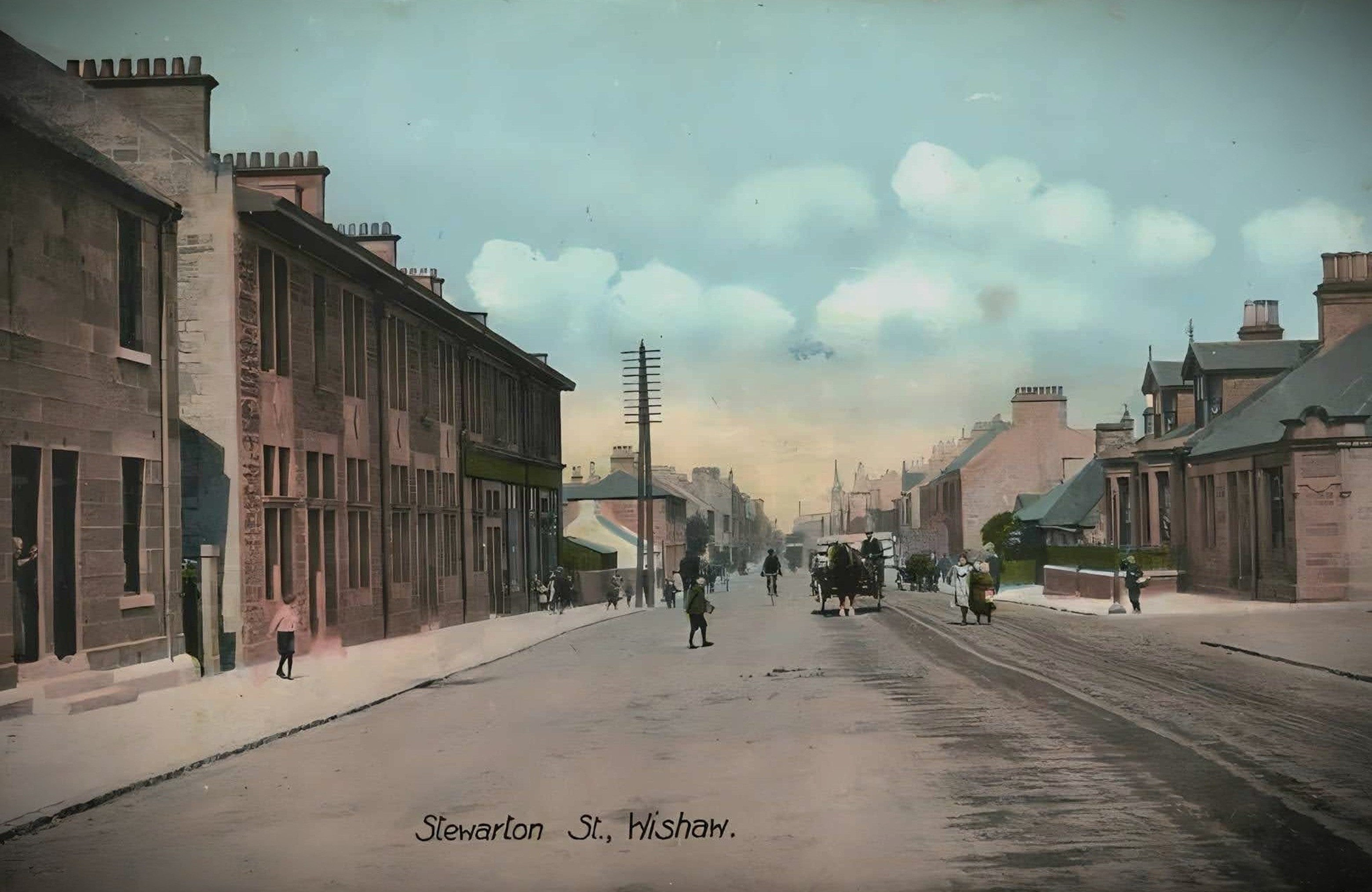 Stewarton Street, Wishaw, early 1900's.