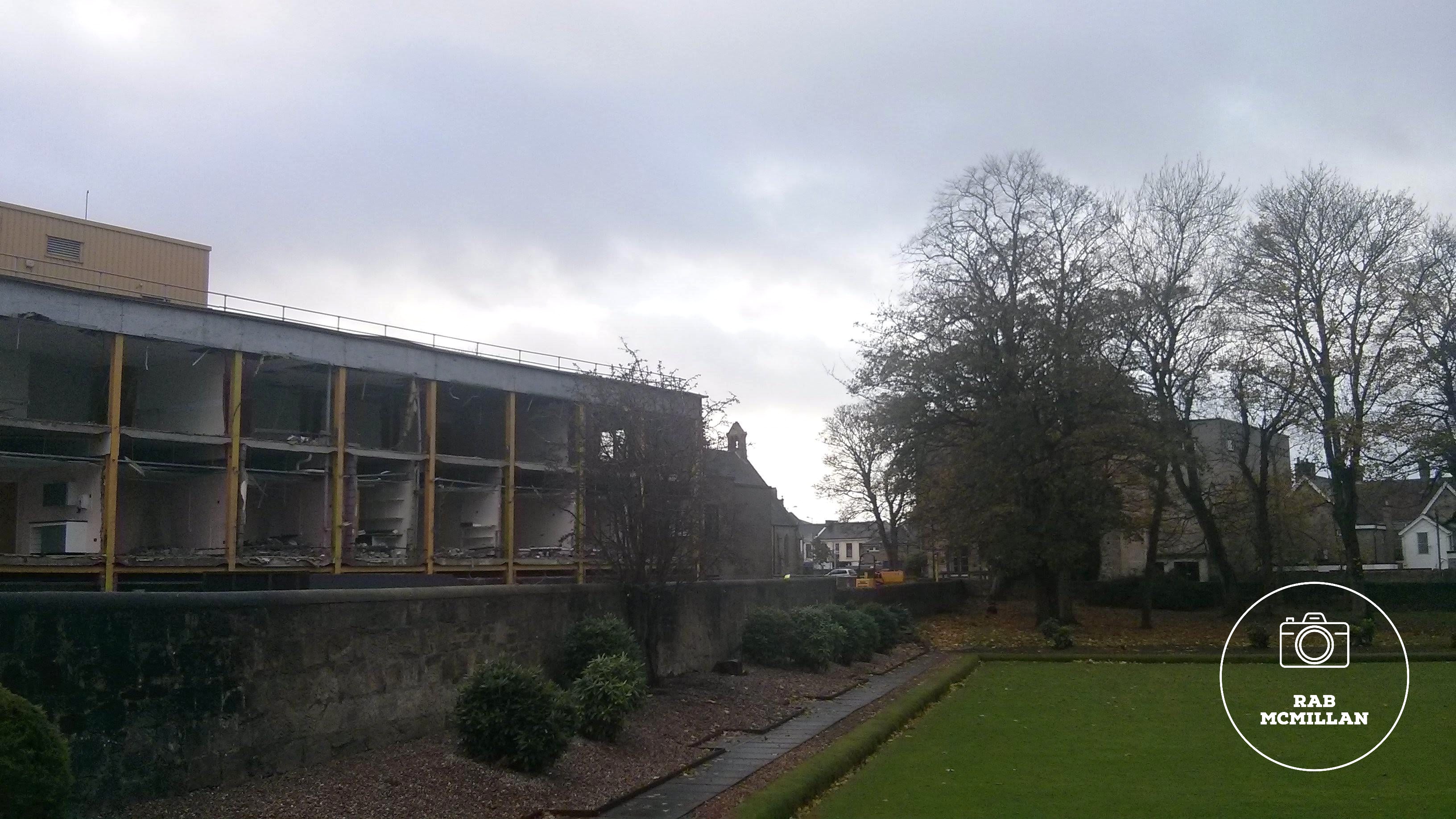 Demolition of Wishaw Health Centre, Kenilworth Avenue, 2015.