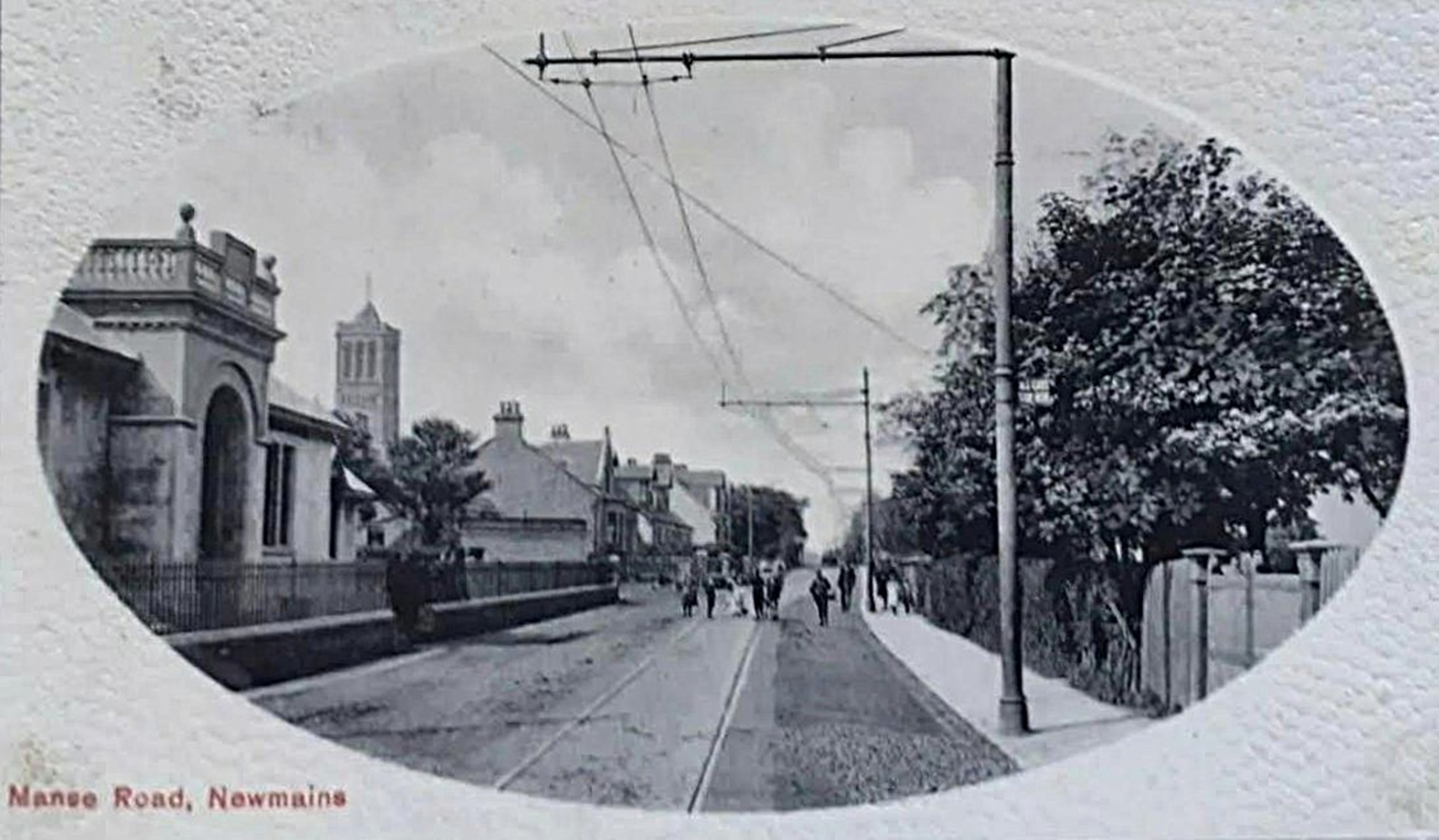 Manse Road, Newmains, Wishaw, postcard from early 1900's.