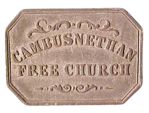 Communion Token, Cambusnethan Free Church, Wishaw.